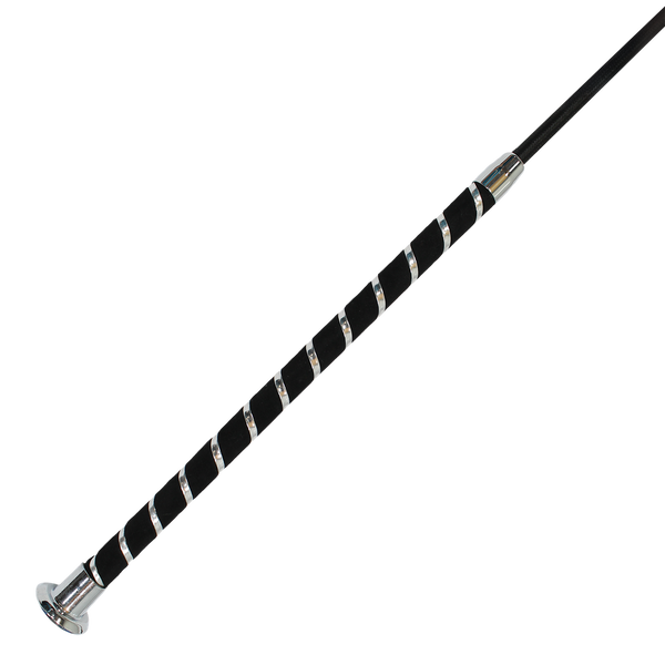 Dressage Whip Silver Spiral Handle