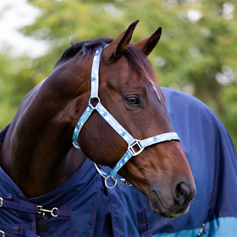 EquiStyle Floral Horse Print Halter with Lead