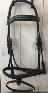 Black Padded & Stitched Flash Bridle