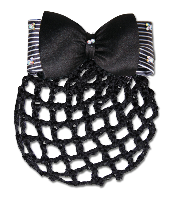 Bun Hairnet with Bow and Clasp