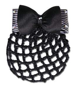 Bun Hairnet with Bow and Clasp