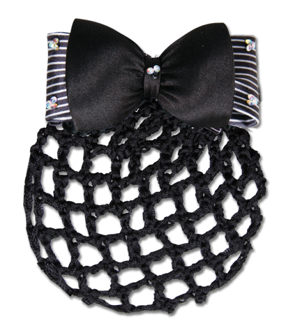 Bun Hairnet with Bow and Clasp