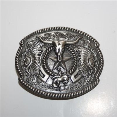 Chief Skull Cowboy Buckle
