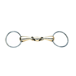 18mm Brass Snaffle Bit with Elliptical Link