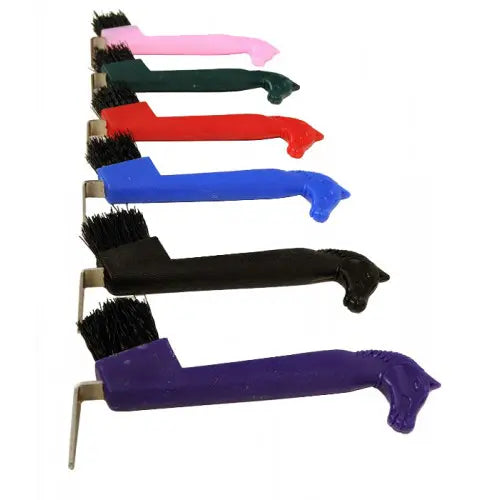 Horse Head Hoof Pick with Brush