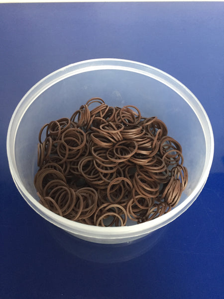 Rubber Plaiting Elastics in Tub